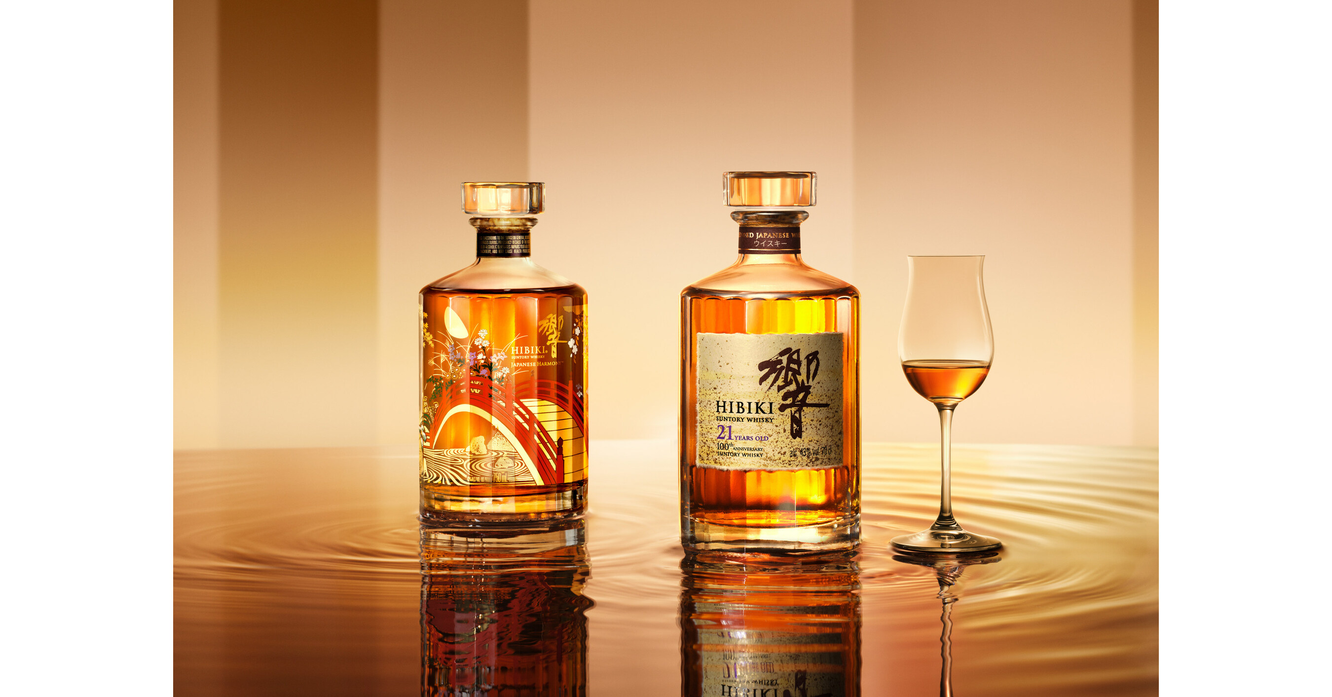 The House of Suntory Launches Limited-Edition Hibiki 21-Year-Old Whisky and Hibiki  Japanese Harmony Bottle Design in Honor of Centennial Anniversary