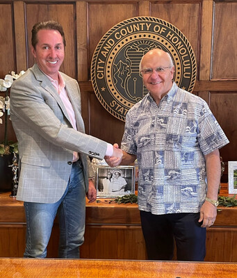 Honolulu Mayor Rick Blangiardi welcomes Ameritocracy podcast host Troy Edgar to Oahu.