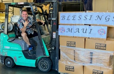 Shipment of Relief Beds to Maui, HI