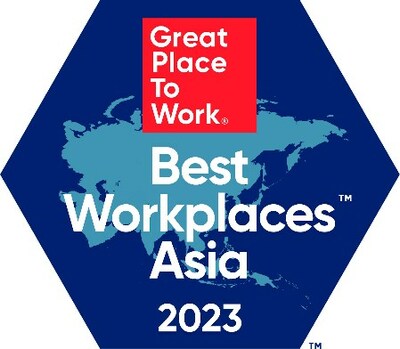 Best Workplaces Asia 2023 (PRNewsfoto/Great Place To Work® Korea)