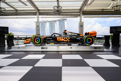 由OKX和麥拿倫賽車設計的「隱形模式」塗裝將於新加坡和日本大獎賽上亮相 (PRNewsfoto/OKX)