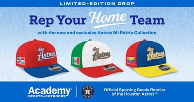 Academy Sports + Outdoors is proud to kick off the celebration of Hispanic Heritage Month with the launch of a special Mi Patria collection of limited-edition Ne Era hats and ’47 Brand t-shirts that represent the home countries and national flags of current and former Astros players.