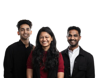 Pixis co-founders, from left, Shubham A. Mishra, Vrushali Prasade and Hari Valiyath