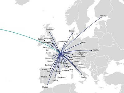 Nouvelles destinations offertes dans le réseau de WestJet par l'entremise du partage de codes d'Air France (Groupe CNW/WESTJET, an Alberta Partnership)