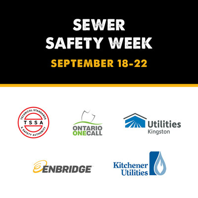 Sewer Safety Week, September 18-22, 2023 (CNW Group/Ontario One Call)