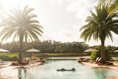The lakeside, infinity edge Oasis Pool at Four Seasons Resort Orlando is an adult-only pool for ages 21 and older.