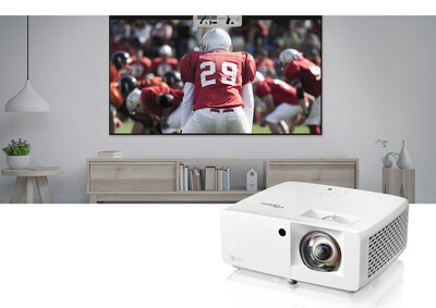 Optoma introduces the UHZ35ST, a short throw, laser true 4K UHD home entertainment and gaming projector.