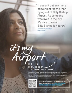 Billy Bishop Toronto City Airport Launches Advertising Campaign Featuring its own Passengers, Staff and Partners