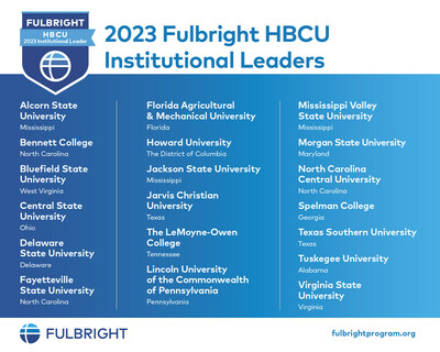 List of 2023 Fulbright HBCU Institutional Leaders
