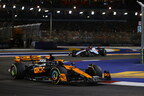 McLaren F1's Lando Norris Takes Second on Podium at Singapore Grand Prix with MCL60 Race Cars in OKX Stealth Mode Livery