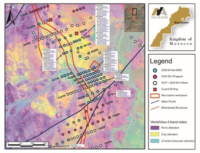 Figure 5 – Surface Plan of Central & North Zones with New 2023 DDH Results (CNW Group/Aya Gold & Silver Inc)