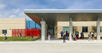 Sheffield Elementary School in Texas's Carrollton-Farmers Branch Independent School District is LPA's 200th LEED Certified project. Photo by Costea Photography.