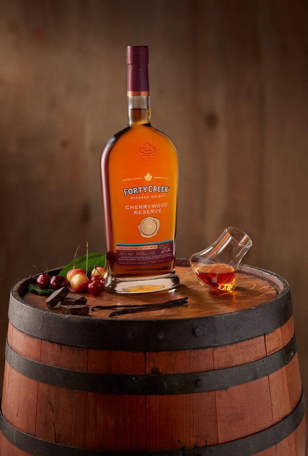 Forty Creek Launches Cherrywood Reserve, Made and Inspired by Local Fruits from the Niagara Region (CNW Group/Campari Group Canada)