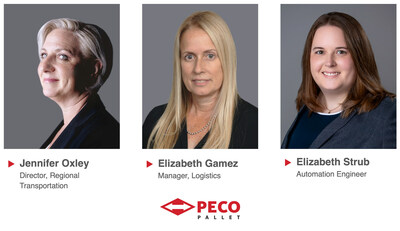 PECO Pallet's Jennifer Oxley, Elizabeth Gamez and Elizabeth Strub were honored with "Women In Supply Chain" awards in an annual recognition program by Supply & Demand Chain Executive magazine.