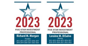 Morgan &amp; DiSalvo, P.C., Partners Richard M. Morgan and Loraine M. DiSalvo Named Five Star Investment Professionals for Twelve Consecutive Years