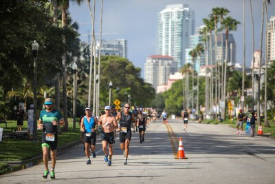 Athletes run through the streets of St. Petersburg during the 2023 St. Anthony's Triathlon. Registration will open for the 2024 event on Monday, Oct. 2.