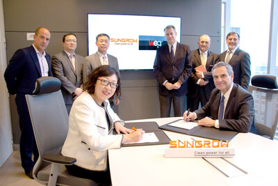 Sungrow firma contrato de almacenamiento de energía de 60 MW/132 MWh con el fondo de inversión WEG-4 para Chile (PRNewsfoto/Sungrow Power Supply Co., Ltd.)