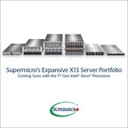 Supermicro kondigt toekomstige ondersteuning en aankomende vroege toegang aan voor 5e generatie Intel® Xeon®-processors op de complete serie X13-servers