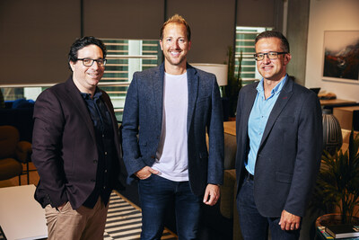 From left to right. Rael Cline, Co-founder and CEO of Nozzle; James Pitts-Drake, Optimizon’s Founder and CEO; and Matt Anderson, Marketplace amp’s Managing Director. Photography by Jon Bradley Photography (PRNewsfoto/Optimizon)