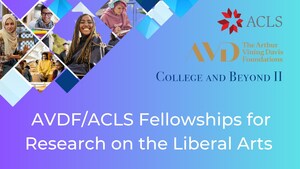 American Council of Learned Societies Now Accepting Applications for AVDF/ACLS Fellowships for Research on the Liberal Arts