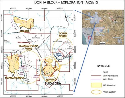 Figure 1: Exploration target location within the Dorita block (CNW Group/Silver Mountain Resources Inc.)