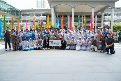 Photo 1: SMK Kota Kemuning students visiting the Local Action for Global Goals 2023 event