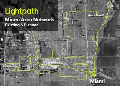 Lightpath continues to aggressively invest in the Miami region, with a dense network of brand-new, subterranean fiber throughout the Central Business District as well as connectivity to four critical data centers in the area.