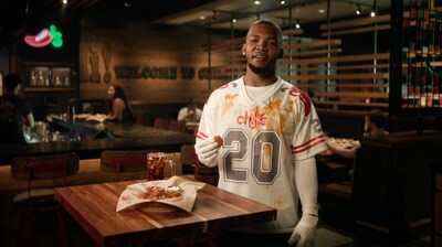 Chili's is giving Guests a chance to take home a rare piece of memorabilia, a Tony Pollard 'Wing Worn' jersey.
