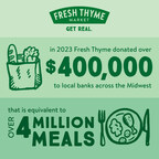 Fresh Thyme Market Celebrates $400,000 In Donations to Local Food Banks