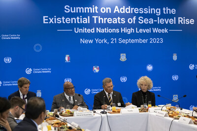 Breakfast Summit on Addressing the Existential Threats posed by Sea-level Rise at Scandinavia House in New York City, 21 September 2023, United Nations, New York, USA - credited to Andrew Kelly