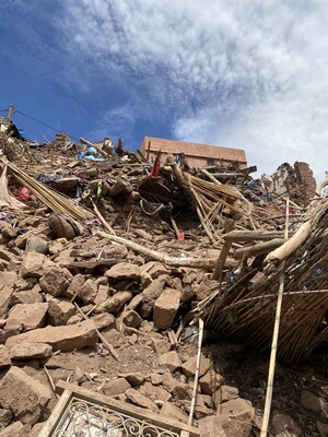 Shelterbox images of devastation in Morocco