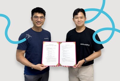 Steven Chan (left) CEO of Goodnotes and Donghwan Shin (right) CEO of WeBudding