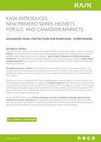 KASK INTRODUCES NEW PRIMERO SERIES HELMETS FOR U.S. AND CANADIAN MARKETS.