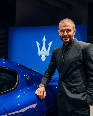 Global Brand Ambassador David Beckham opens new Maserati store concept in Hatfield, England