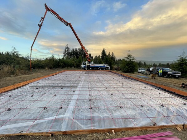 Concrete Manure Pad, Formed and Ready for Concrete Pour
