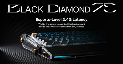 DRY STUDIO Black Diamond 75 is the world's first gaming keyboard with leaf spring mount.