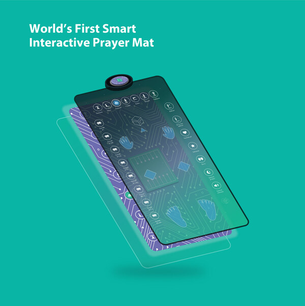 The image is of the world's first Patented Smart Interactive Prayer Mat Invented by Kamal Ali founder of My Salah Mat LTD. www.mysalahmat.com