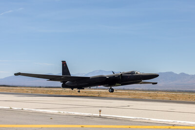 A U-2 Dragon Lady takes off for the first flight of the Avionics Tech Refresh program in Palmdale, California.