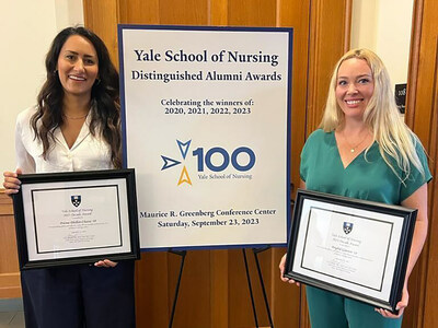 Pritma Dhillon-Chattha and Brighid Gannon, co-founders of Lavender, recipients of the 2023 Yale School of Nursing Decade Award.