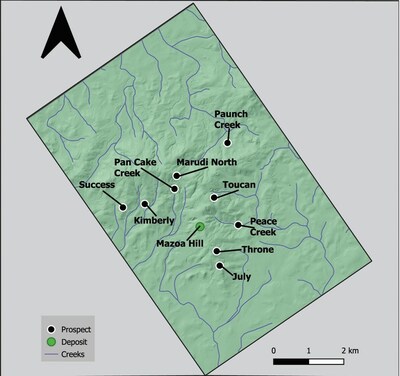 Figure 1. Marudi Mountain Property Map (CNW Group/Golden Shield Resources)