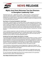 Mighty Auto Parts Welcomes Two Key Directors