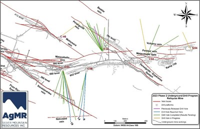 Figure 1: Drill Hole Location Map of the 2023 Drill program (CNW Group/Silver Mountain Resources Inc.)