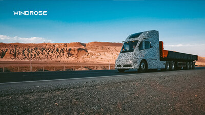 Windrose EV truck testing in extreme heat