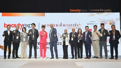 beautyexpo & Cosmobeauté Malaysia 2023 opens its door today! 

From Left to Right: Mr Hsu, Anyi; Allan Wong; Sue Seo; Mr Yoon, Kyuhee; Dr. Michael Poh; Gerard Leeuwenburgh; Puan Razida Hanim Abdul Razak; Professor Dr. Ng Wee Kiong; Sharon Siak; Alvin Loh; Mr. Dong Guk Jang; Mr. Sungeon Kim; Mr Kim Sung Su