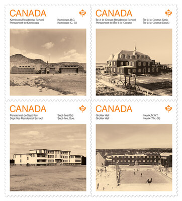 Les timbres pour souligner la Journe nationale de la vrit et de la rconciliation (Groupe CNW/Postes Canada)