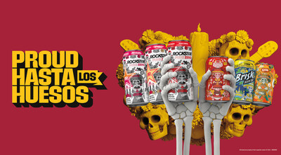Rockstar Energy Drink releases a limited-edition set of Rockstar Pure Zero, Brisk, Crush and Manzanita Sol cans inspired by Da de los Muertos (Day of the Dead).