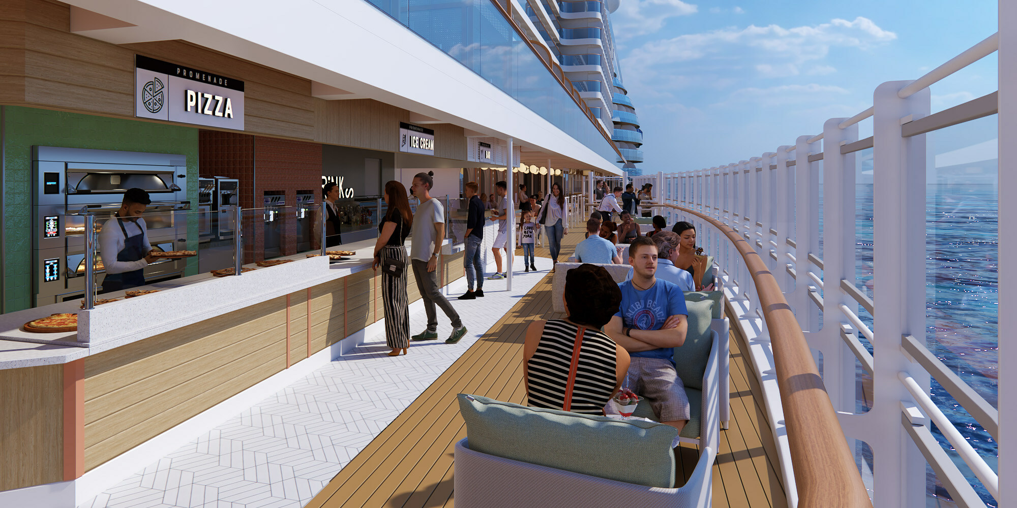 Princess Cruises Offers First Look at Elevated and Expanded Culinary Delights Onboard Next-Generation Sun Princess - The Promenade
  (Image at LateCruiseNews.com - September 2023)