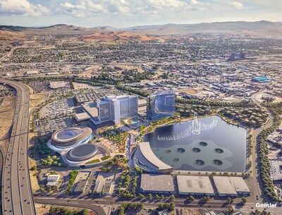 A rendering shows the vision for Grand Sierra Resort after an estimated $1 billion private capital investment transforms the 140-acre property.