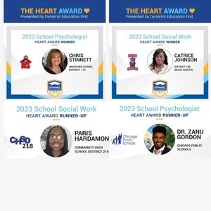 Two Outstanding School Psychologists, Two Social Workers Win Heart Award from Dynamic Educators First; Firm honors Illinois school psychologists, social workers
