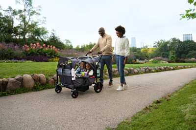 The Voya™ Quad Stroller Wagon is your home base on the go and the ideal upgrade to those clunky double strollers.